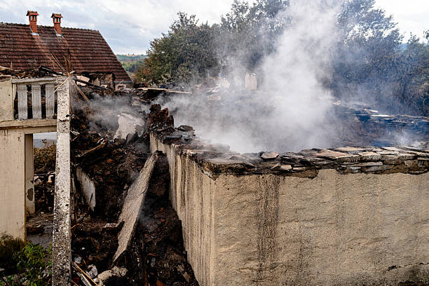 Professional Fire Damage Repair technician working in Pittstown, NJ